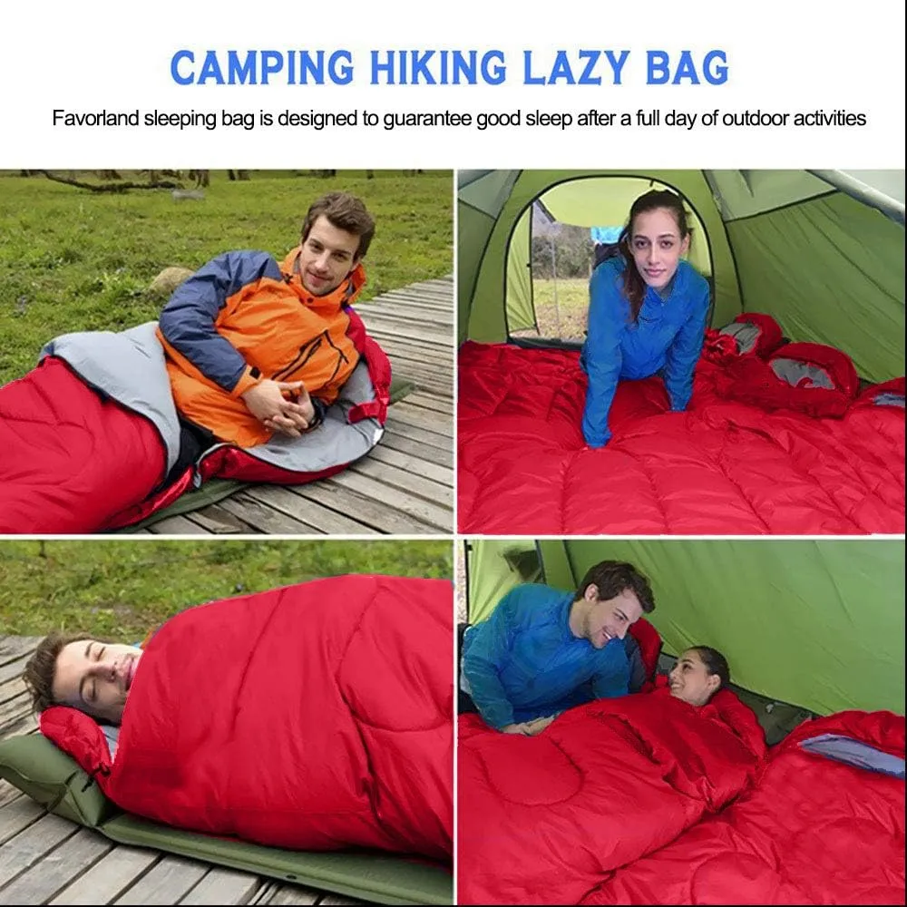 Sleeping Bag, Lightweight 3 Season Weather Sleep Bags for Kids Adults Girls Women, Microfiber Filled 5-20 Degree for Backpacking/Hiking/Camping/Mountaineering with Compression Sack
