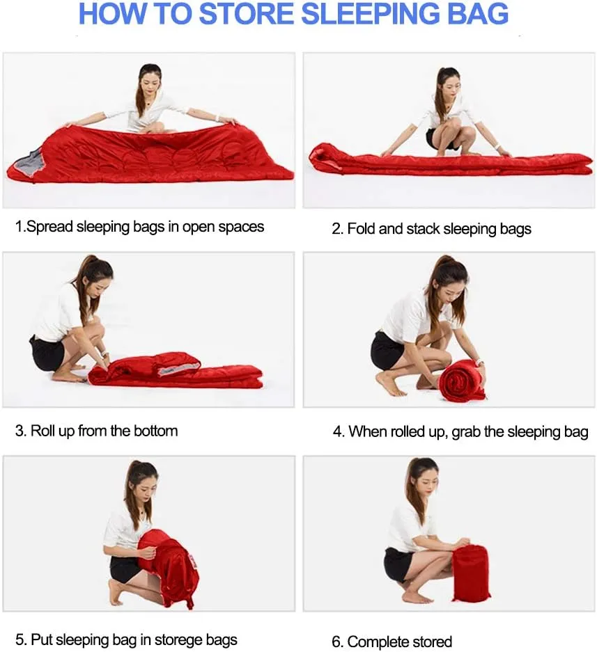 Sleeping Bag, Lightweight 3 Season Weather Sleep Bags for Kids Adults Girls Women, Microfiber Filled 5-20 Degree for Backpacking/Hiking/Camping/Mountaineering with Compression Sack