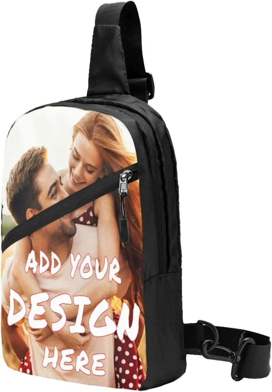 Sling Bag,Personalized Sling Bag Custom Chest Bags Add Your Photo/Text/Logo,Customizable Chest Shoulder Bag For Men Women