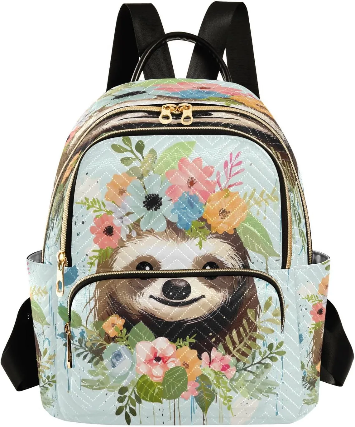 Sloth Tropics Backpack Purse for Women Fashion Small Mini Daypack Purse for Lady Anti-theft Shoulder Bag Sports Hiking Ladies Daypack