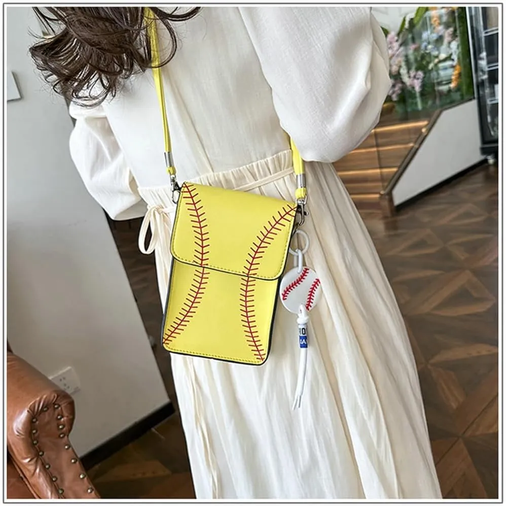 Slouchy Crossbody Bags Women Trendy PU Leather Baseball Phone Purses Crescent Hobo Bags Shoulder Satchel Tote HandBag 2025