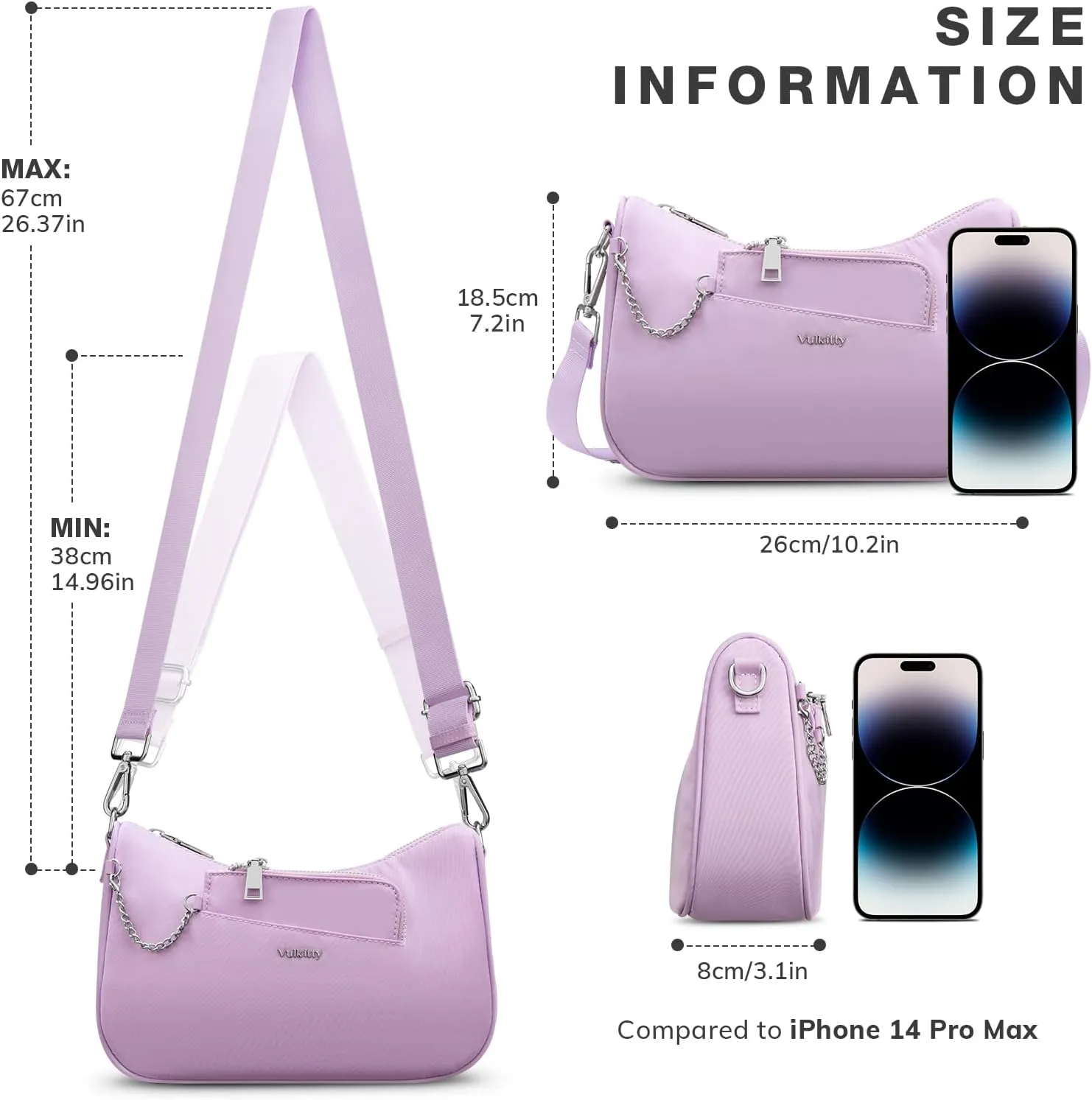 Small Crossbody Bag for Women Trendy Design Shoulder Side Bag Clutch with Coin Purse & Adjustable Strap