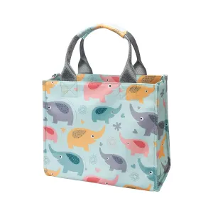 Small Diaper Bags Waterproof Travel Tote Mini Diaper Bag Multi-Function Baby Bags Crossbody Purse(Blue Elephant)