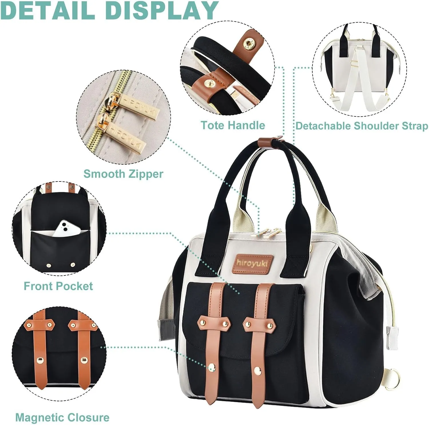 Small Diaper Tote Bag,Stylish Mini Diaper Bag Travel Backpack,Waterproof Multifunction Newborn Baby Bag