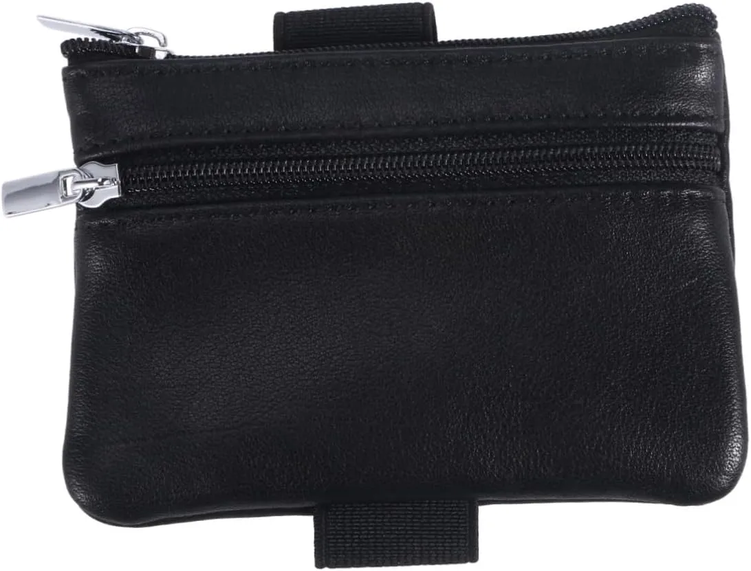 Small Leather Wrist Bag Fashion Coin Purse Compact Key Holder Stylish Accessory