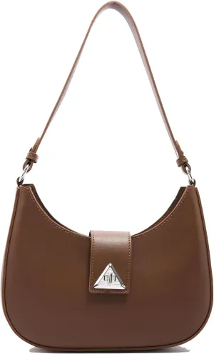 Small Shoulder Purse for Women - Mini Leather Shoulder Bag Little Tote Bag Trendy Hobo Bag with Zipper