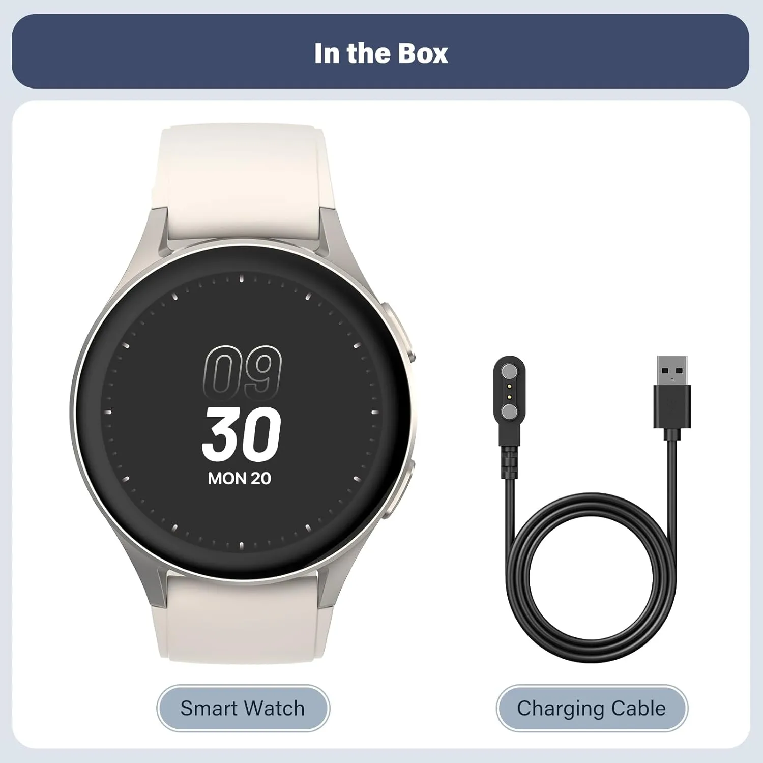 Smart Watch, Built-in Alexa, GPS, VO2 Max, HRV, SpO2 Sleep Monitoring, Noise Detection, Women's Health, Sports Tracking, Notifications, 1.32" AMOLED, Compass, Altimeter (Bluetooth, Gray, 43mm)