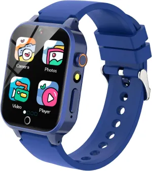 Smart Watch for Kids, Birthday Gift for Kids Age 4-12 Kids Smart Watch Boys with 26 Puzzle Games HD Camera Video Alarm Clock Audiobook Music Toys for 5 6 7 8 9 10 Year Olds Boys