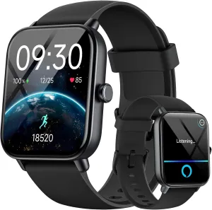 Smart Watches for Men Women iPhone & Android, Alexa Bulit-in, 1.8" Touch Screen Smart Watch with Answer/Make Calls, Fitness Tracker with Heart Rate/Sleep/SpO2 Monitor, IP68 Waterproof,120  Sport Modes