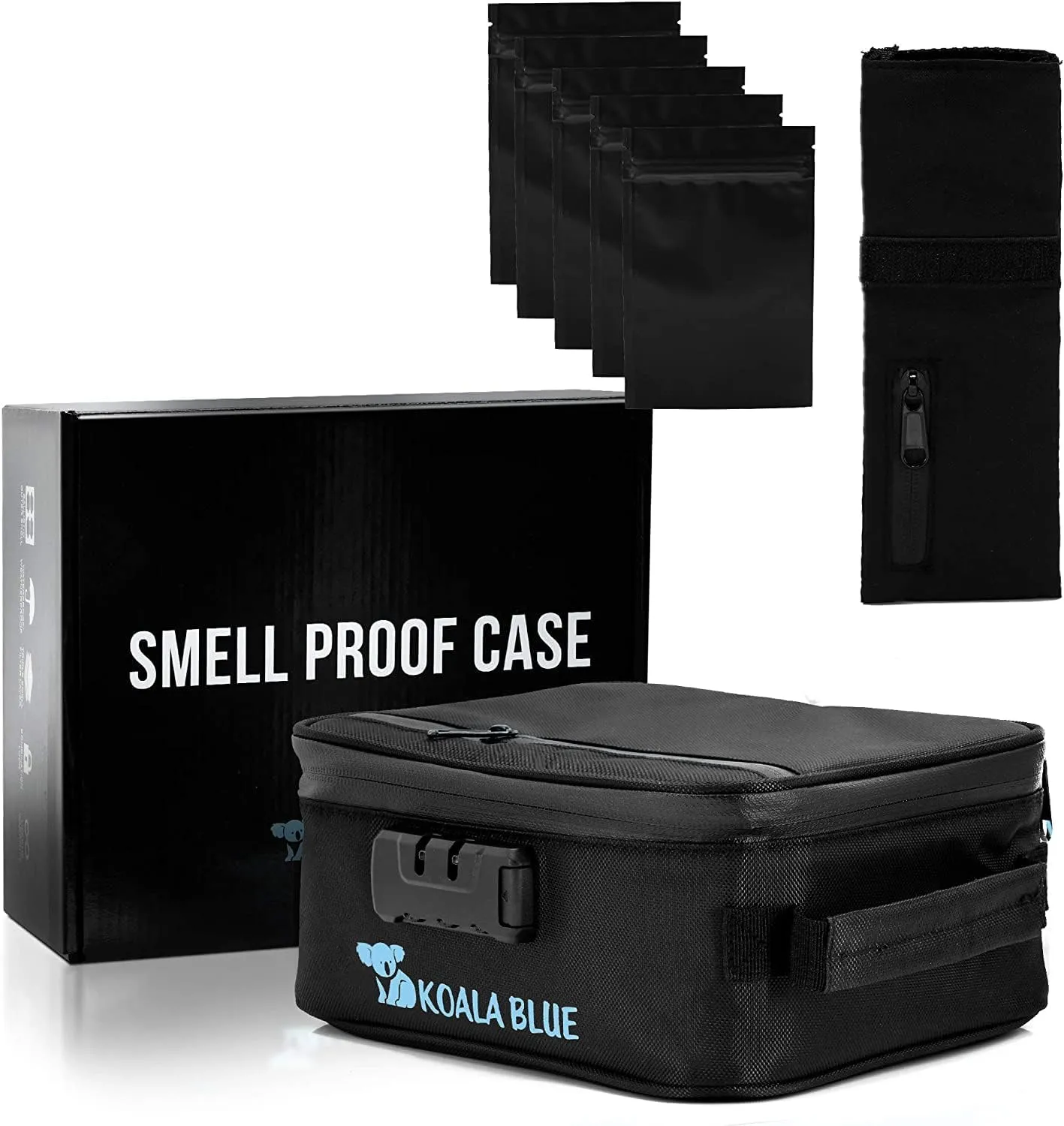 Smell Proof Bag | Premium Stash Box | Smell Proof Stash Container With Combination Lock | Stylish And Portable Travel Bag For Documents And Valuables Storage | Gift For Men And Women