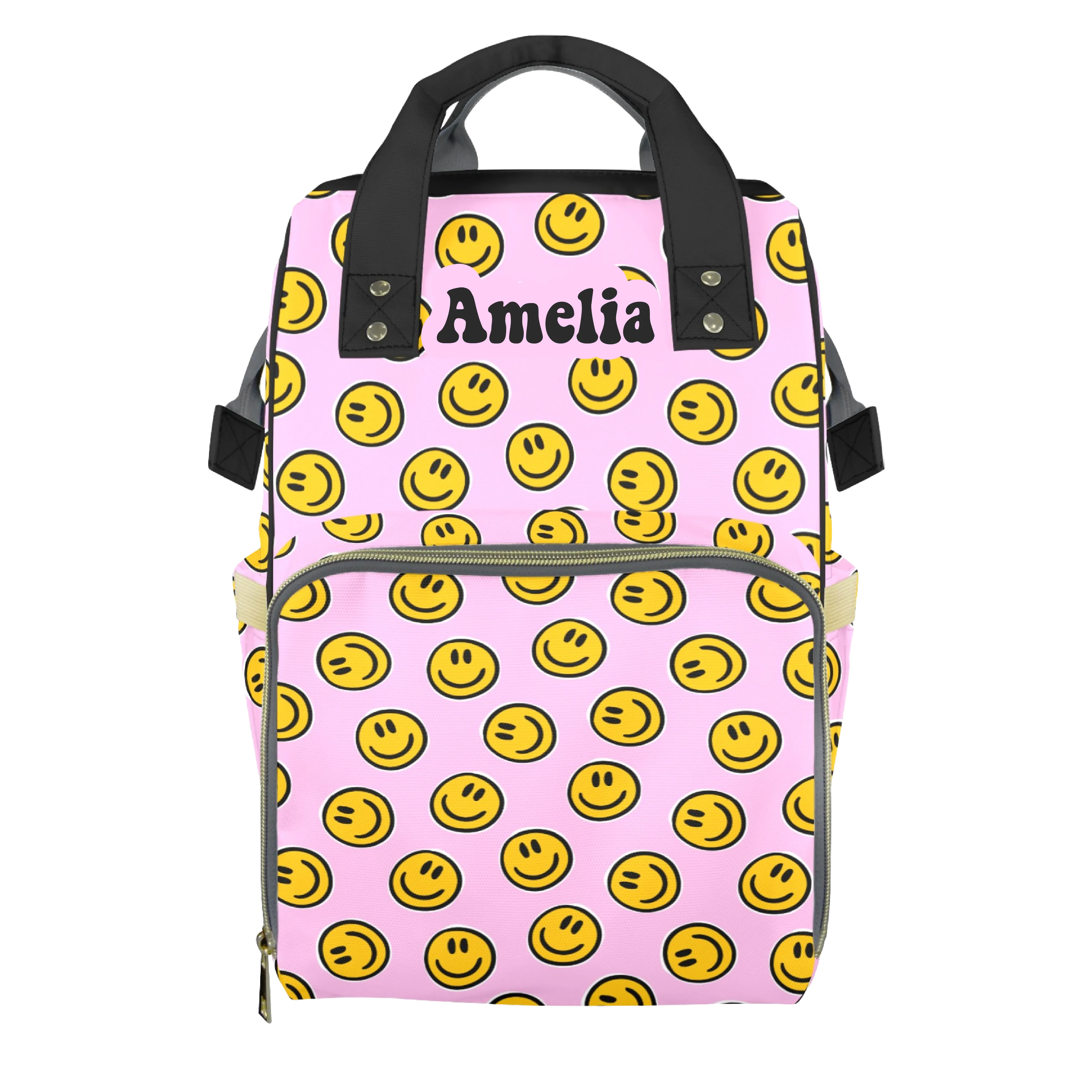 Smiles All Around Customizable Diaper Bag