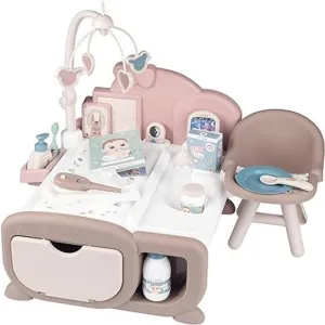 Smoby - Baby Nurse - Cocoon Nursery - Care, Night and Meal Areas - Electronic Babyphone - 19 Accessories - Made in France - 220379