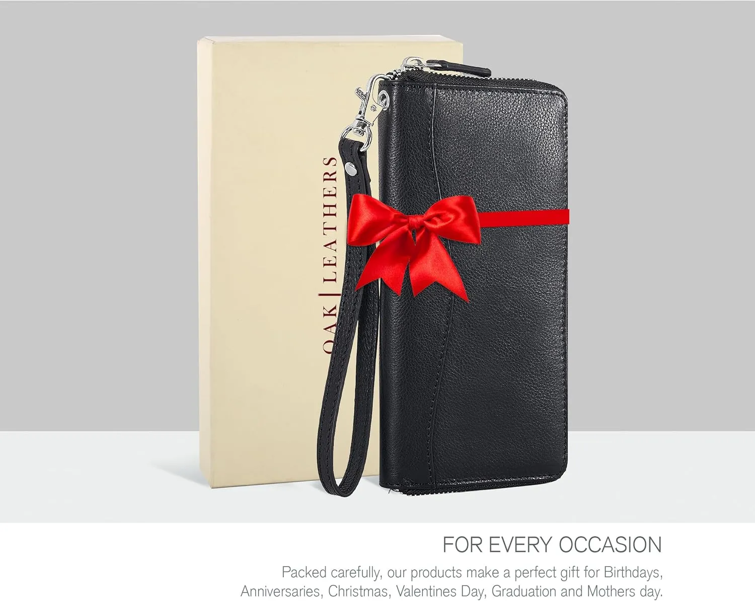 Smooth Nappa Leather Wallet for Women - RFID Womens Wallet Clutch with 8 Credit Card Holder, Coin Pocket