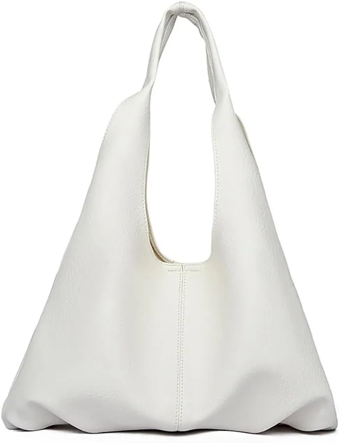 Soft Leather Women's Shoulder Bag, Stylish Minimalist Hobo Purse for Casual and Daily Use