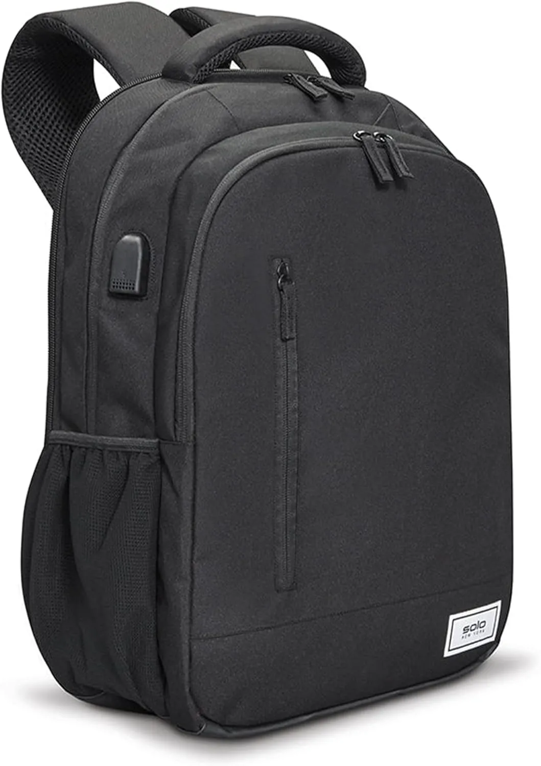 Solo New York Laptop Backpack for Women & Men -Carry On Bookbag for Travel & Work, Lightweight Bag, Side Mesh Pockets, Fits 15.6" Computer - Re:Define, Black