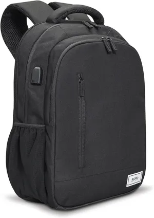 Solo New York Laptop Backpack for Women & Men -Carry On Bookbag for Travel & Work, Lightweight Bag, Side Mesh Pockets, Fits 15.6" Computer - Re:Define, Black