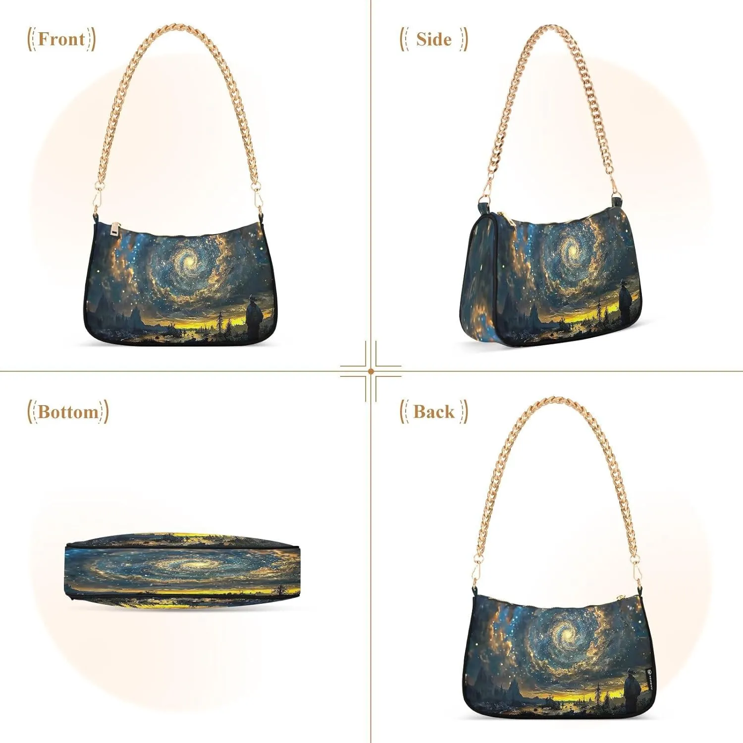 Space Solar System Planets Elements Woman Tote Bag Purse, Womens Crossbody Bag