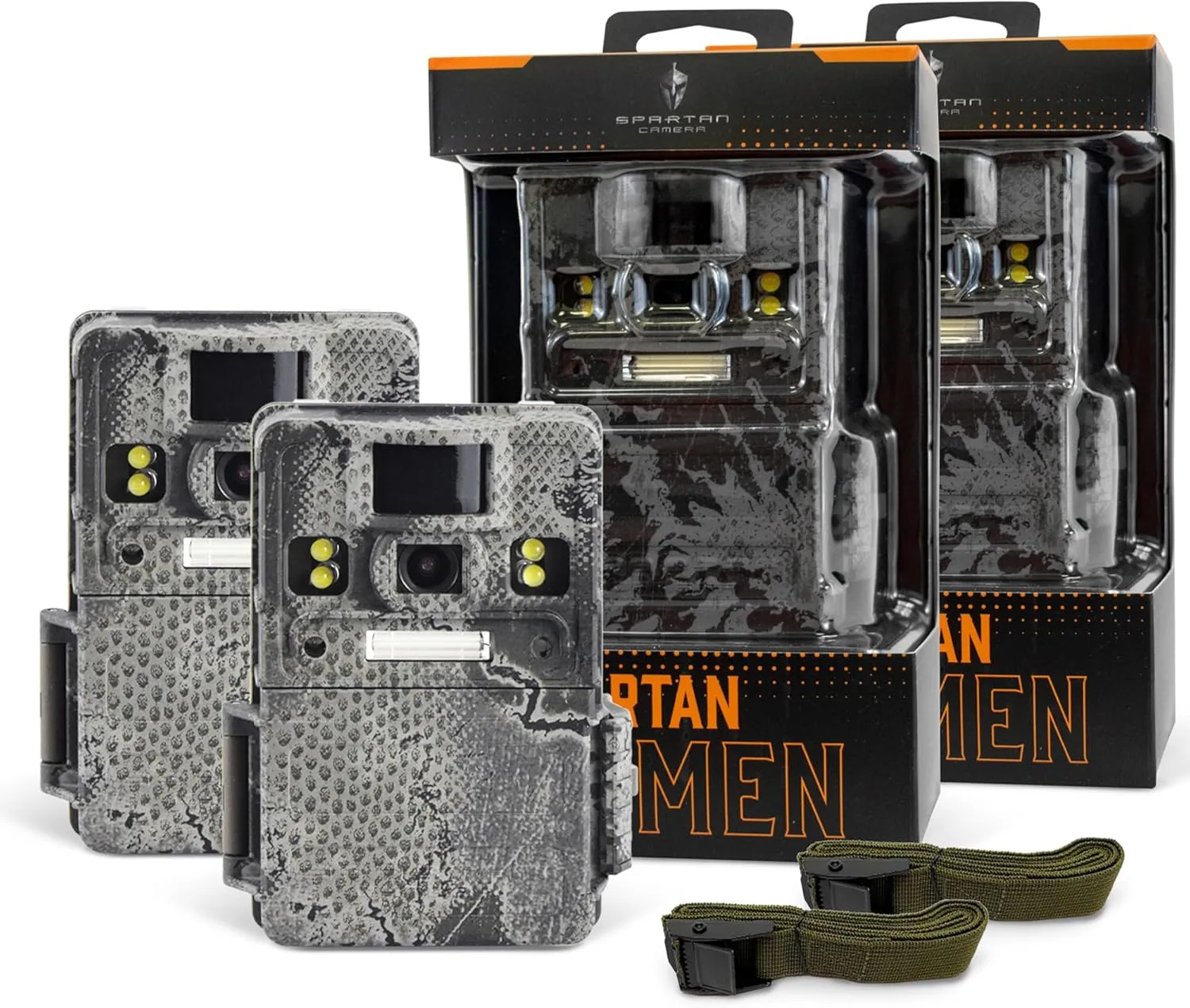 Spartan Camera 2 Pack Lumen Non Cellular Trail Camera HD Video, 24MP Photos, Dual Flash, Full Color Night Vision, 60ft Detection, 75° Wide-Angle, Rugged & Weatherproof