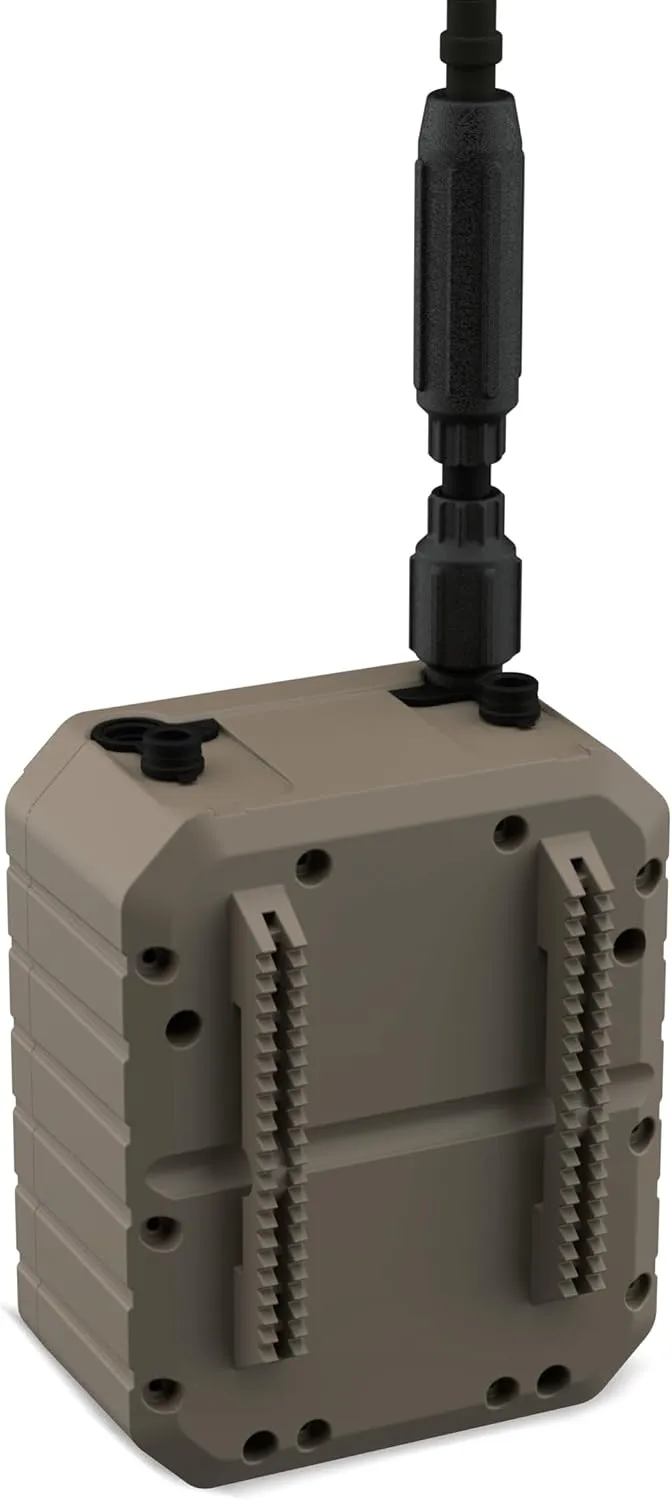 Stealth Cam FieldMAX External Lithium Rechargeable 10,000mAh Battery, Compatible w/Trail Cameras w/ 12V Battery Jack, Insulated Power Cable, Locking & Smooth Adapters, 4.5mm Jack & USB Cable Included