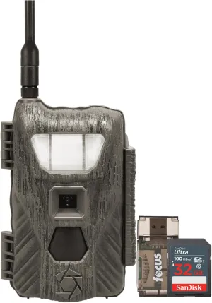 Stealth Cam Flashback 40MP White Flash Cellular Trail Camera with 32GB Memory Cards and Card Reader (3 Items)