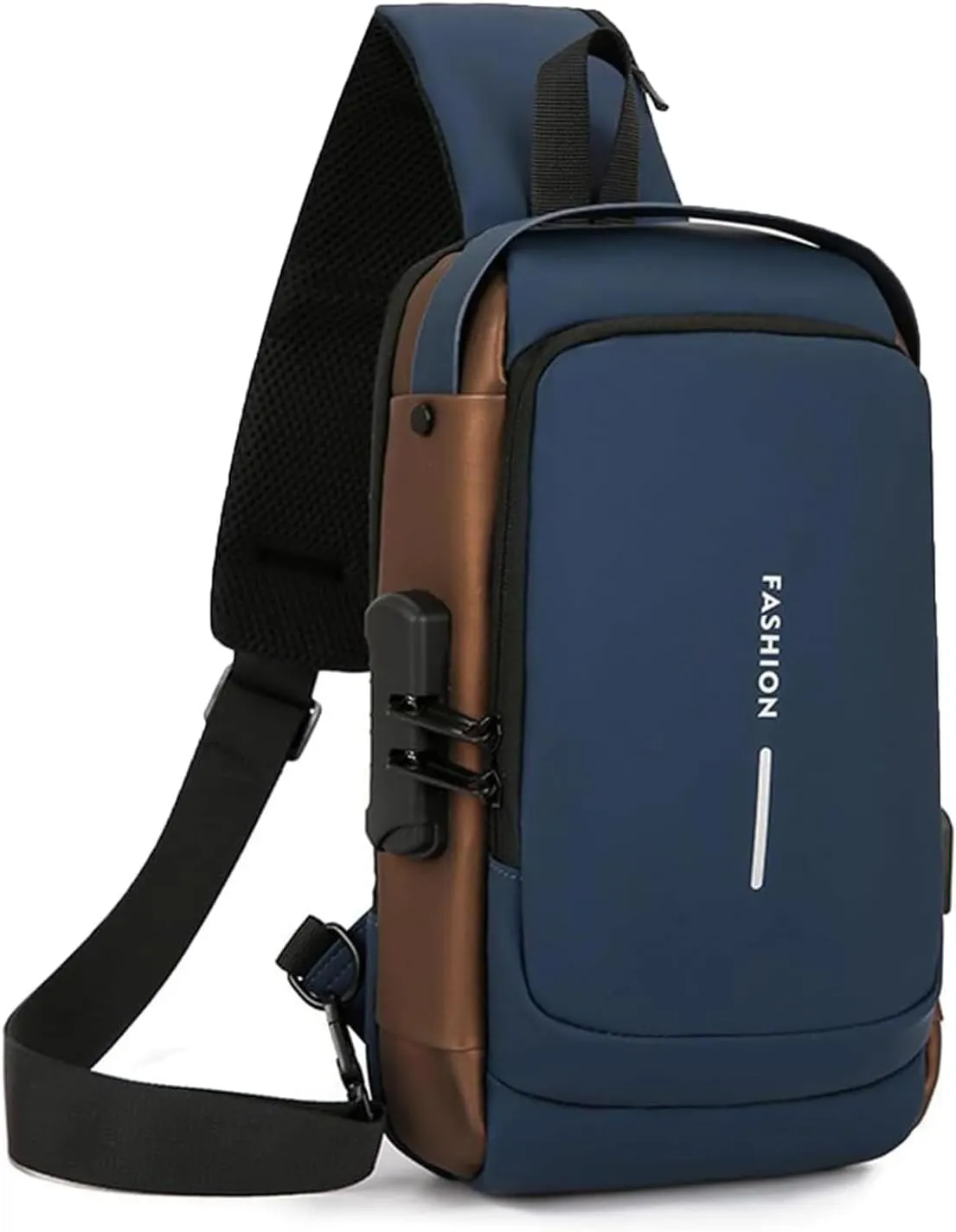Streamline Anti-Theft Sling Bag,USB Charging Sport Sling Anti Theft Shoulder Bag, Waterproof Chest Daypack