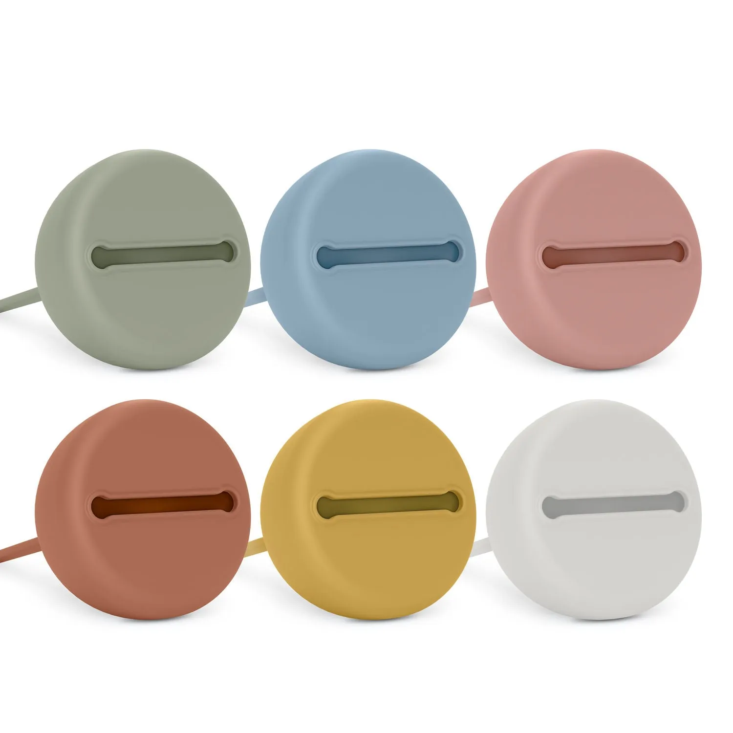 Suavinex Colour Essence Silicone Soother Holder - Soft Grey