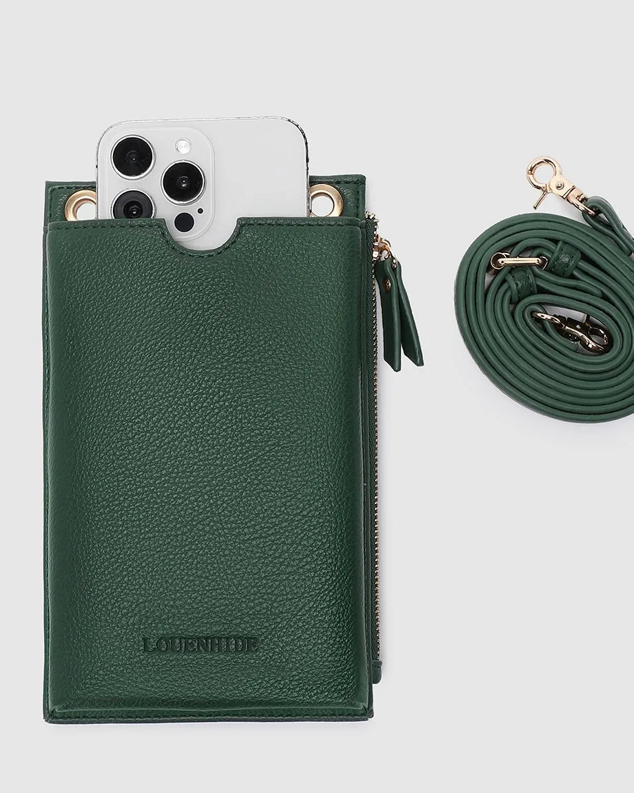 Suki Phone Crossbody Bag (Forest Green)