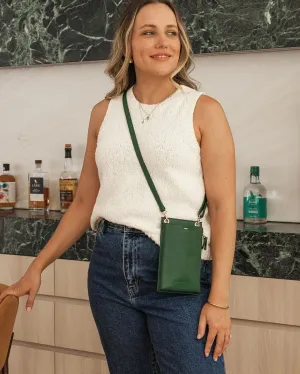 Suki Phone Crossbody Bag (Forest Green)