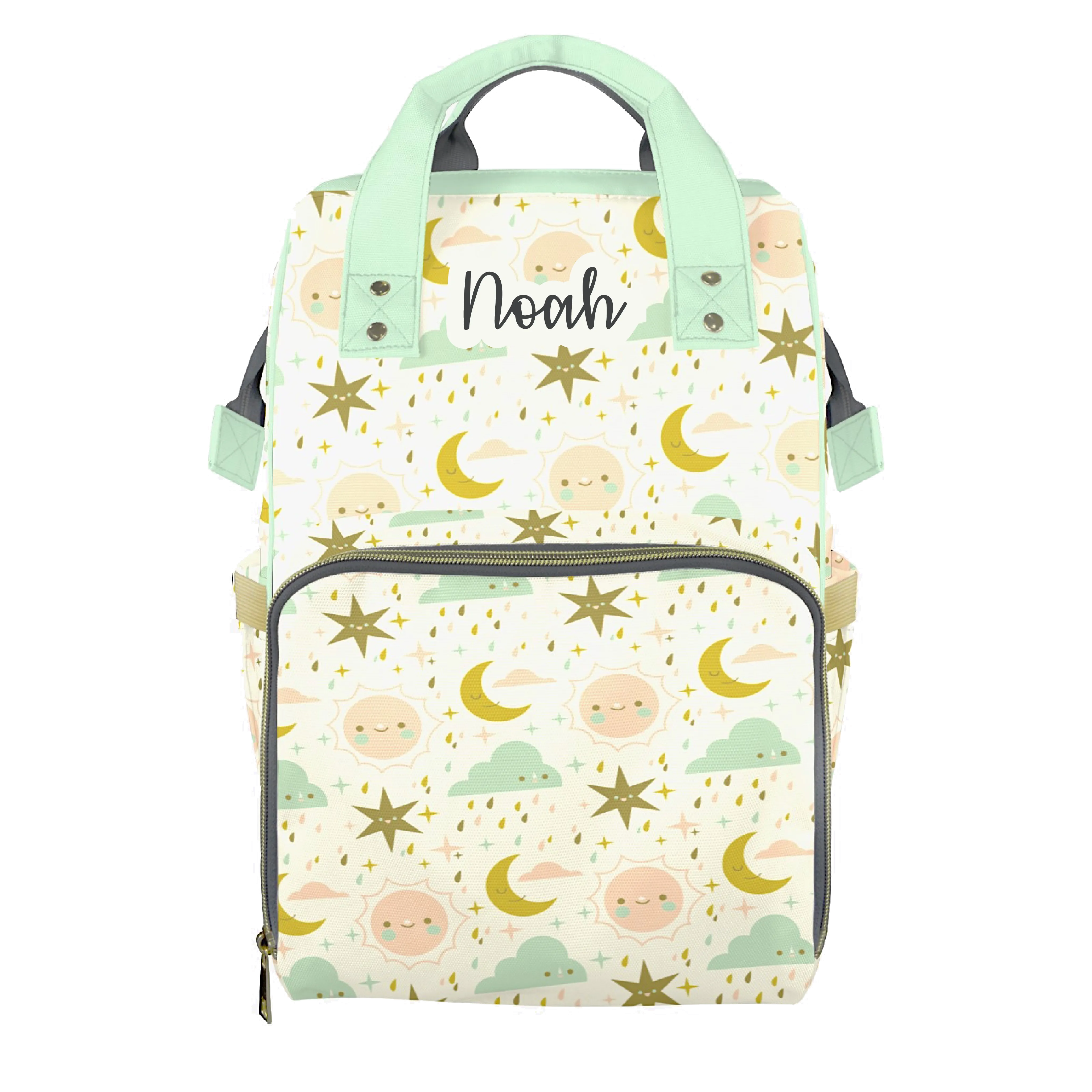 Sun And Moon Customizable Diaper Bag