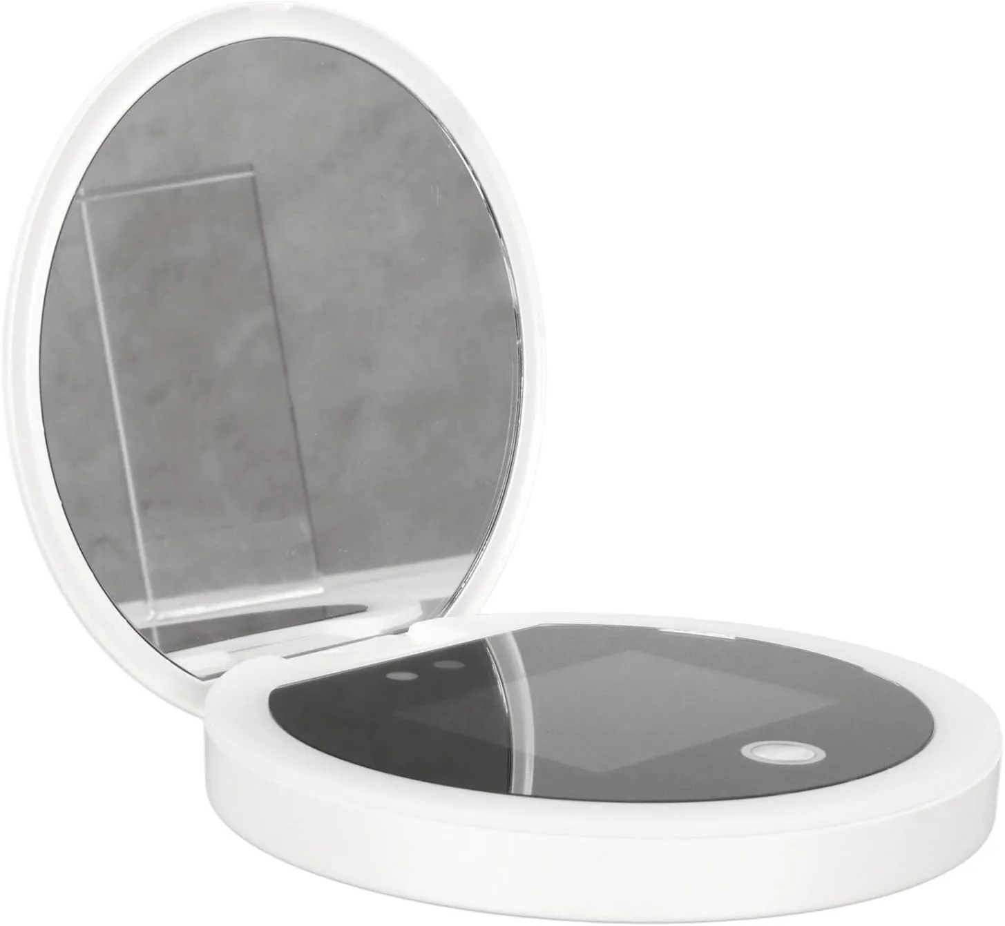 Sunscreen Test Mirror UV Mirror Sunscreen Testing Camera with Light, 2X Magnification Sunscreen Test Makeup Mirror, Portable Cosmetic Pocket Mirror for Sunscreen Skin