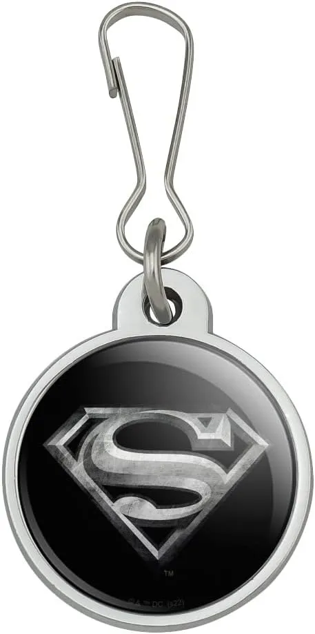 Superman Steel Logo Jacket Handbag Purse Luggage Backpack Zipper Pull Charm