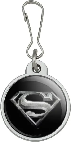 Superman Steel Logo Jacket Handbag Purse Luggage Backpack Zipper Pull Charm