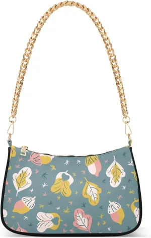 susiyo Shoulder Bag for Women Oak Leaves Acorn Small Shoulder Purse Bags Cute Hobo Tote Handbag Mini Clutch Purse