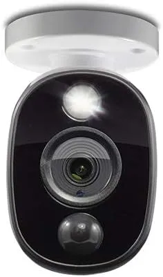 Swann 1080p Thermal Sensing Sensor Warning Light Bullet Security Camera, PRO-1080MSFB, Weatherproof, Color Night Vision, Sensor Light