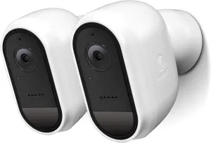 Swann White Wire-Free 1080P Battery Camera (2-Pack)