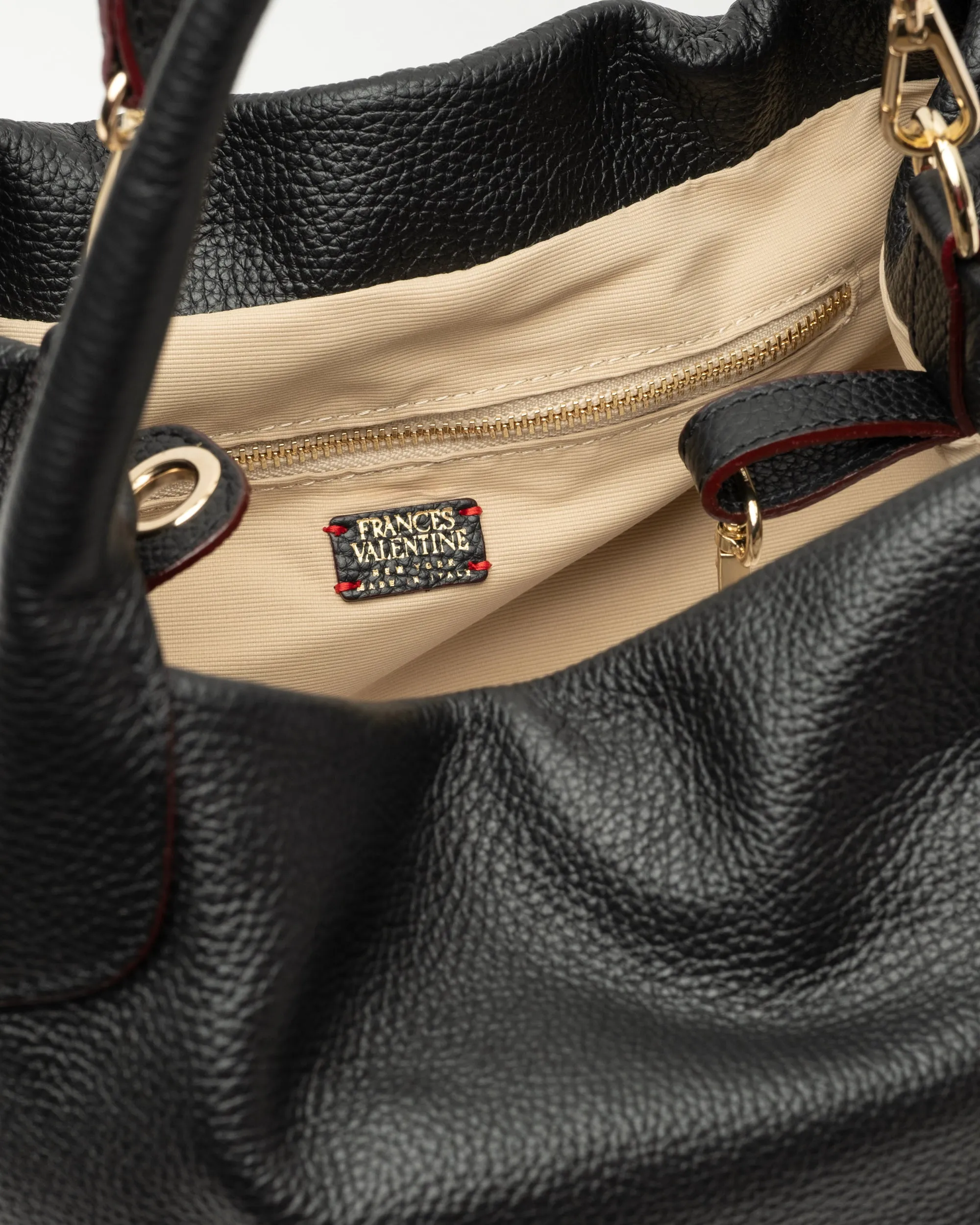 Sweet Pea Tote - Tumbled Leather Black