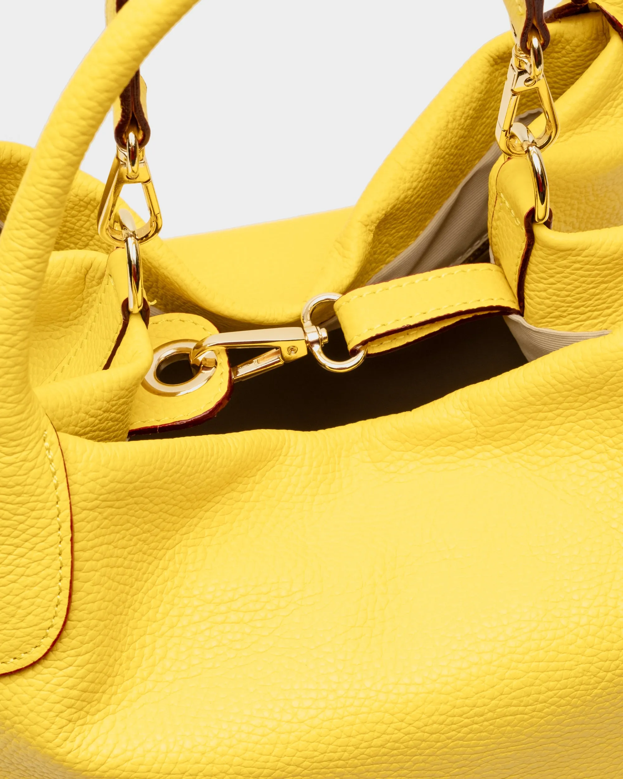 Sweet Pea Tote - Tumbled Leather Canary