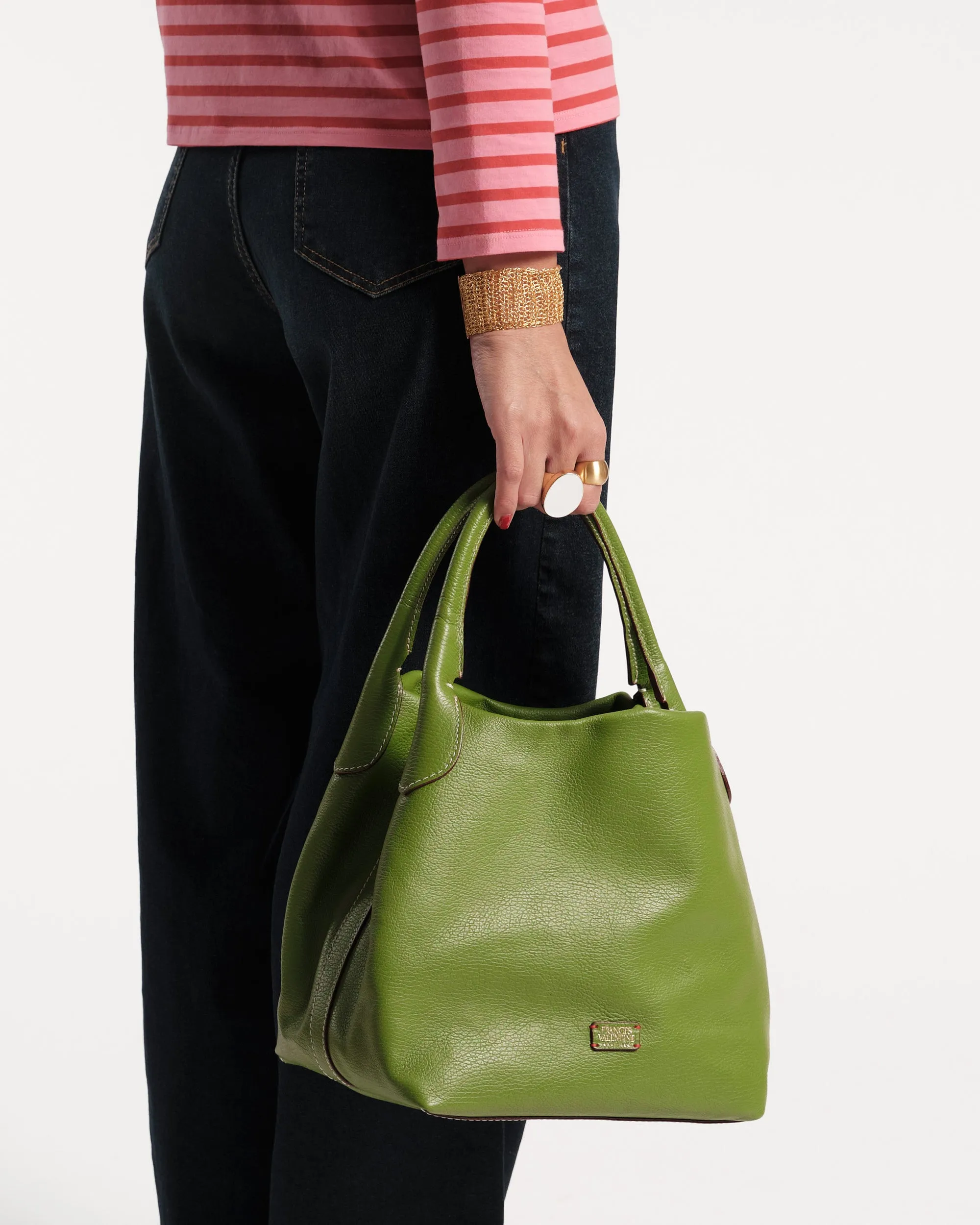 Sweet Pea Tote - Tumbled Leather Green