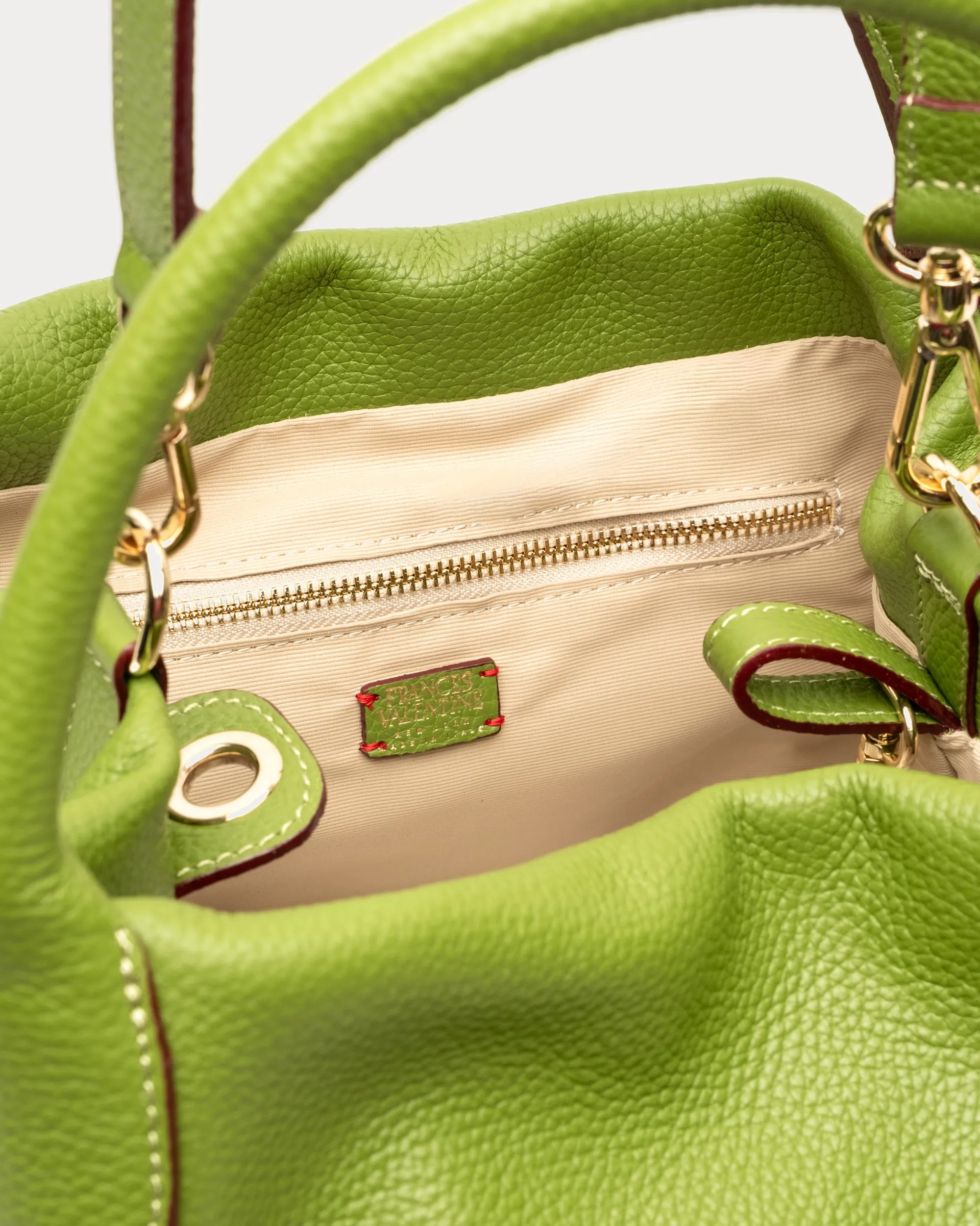 Sweet Pea Tote - Tumbled Leather Green
