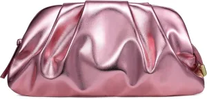 SWEETV Dressy Vegan Leather Clutch Purse for Women Formal, Soft Pleated PU Evening Clutch for Weddings, Proms, Cocktail-Gemma