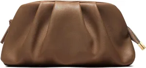 SWEETV Dressy Vegan Leather Clutch Purse for Women Formal, Soft Pleated PU Evening Clutch for Weddings, Proms, Cocktail-Gemma