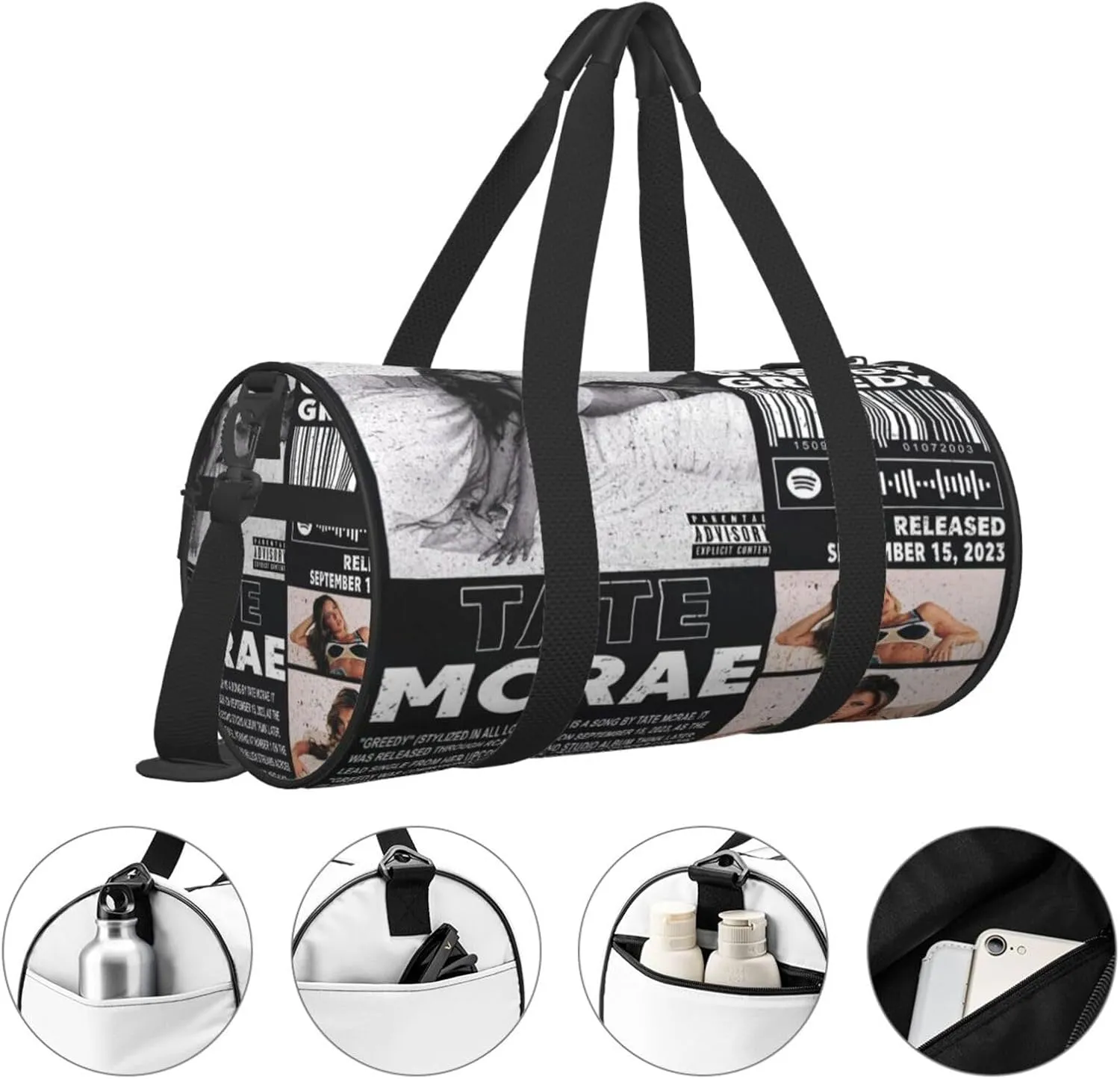 T-ate McRae Sport Duffel Bag,Travel Duffle Bag Sports Gym Bag,Tote Weekender Bag for Women Men Business Trip