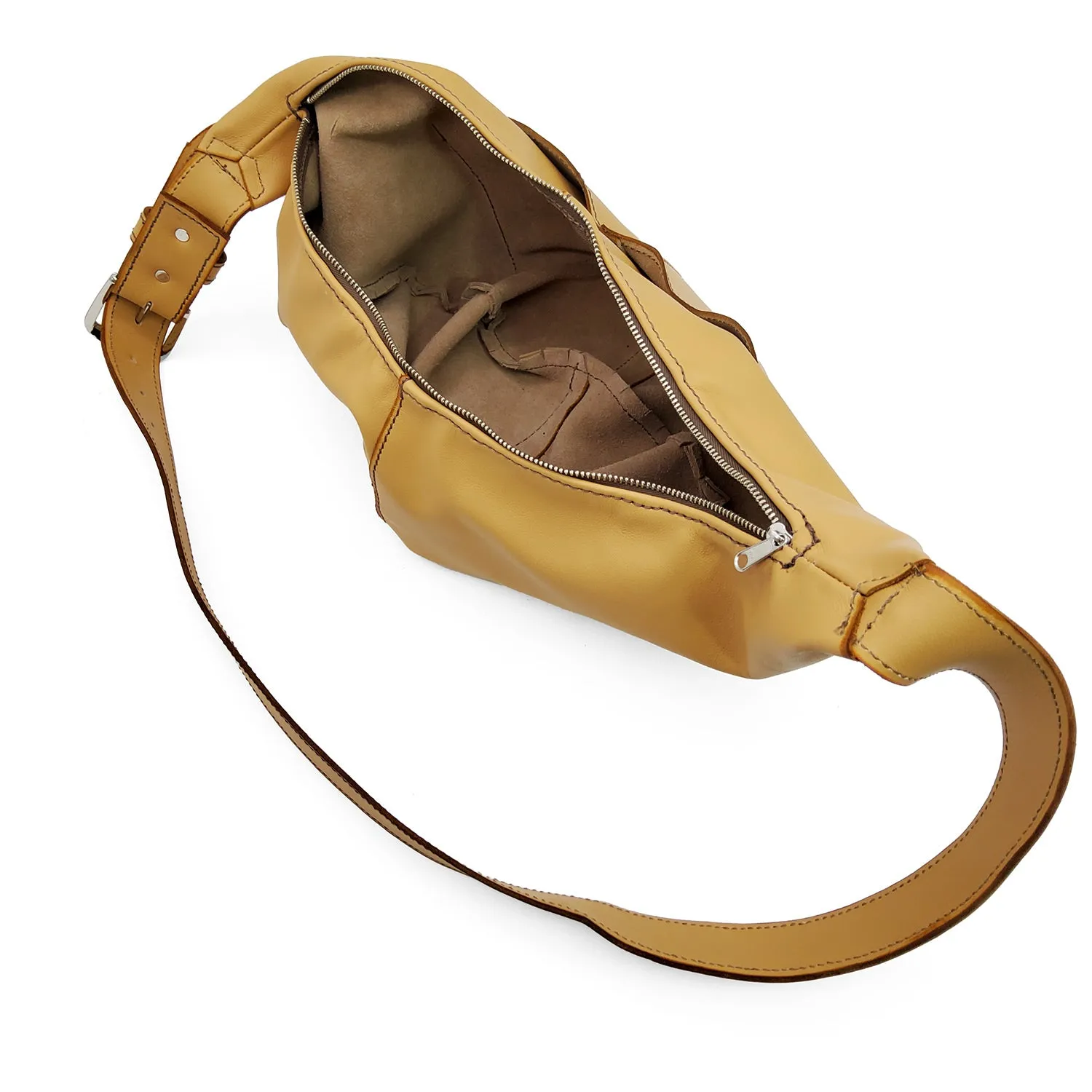 Tan Leather Hobo Bag