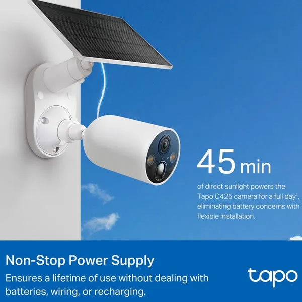 TAPO C425KIT | Smart Wire-Free Security Camera and Solar Panel Kit