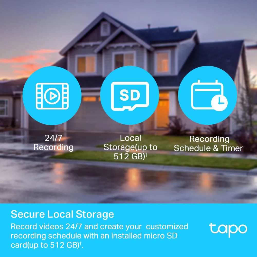 Tapo C500 Wi-Fi Pan & Tilt Outdoor Security Camera 2MP 3.9mm (Mic)