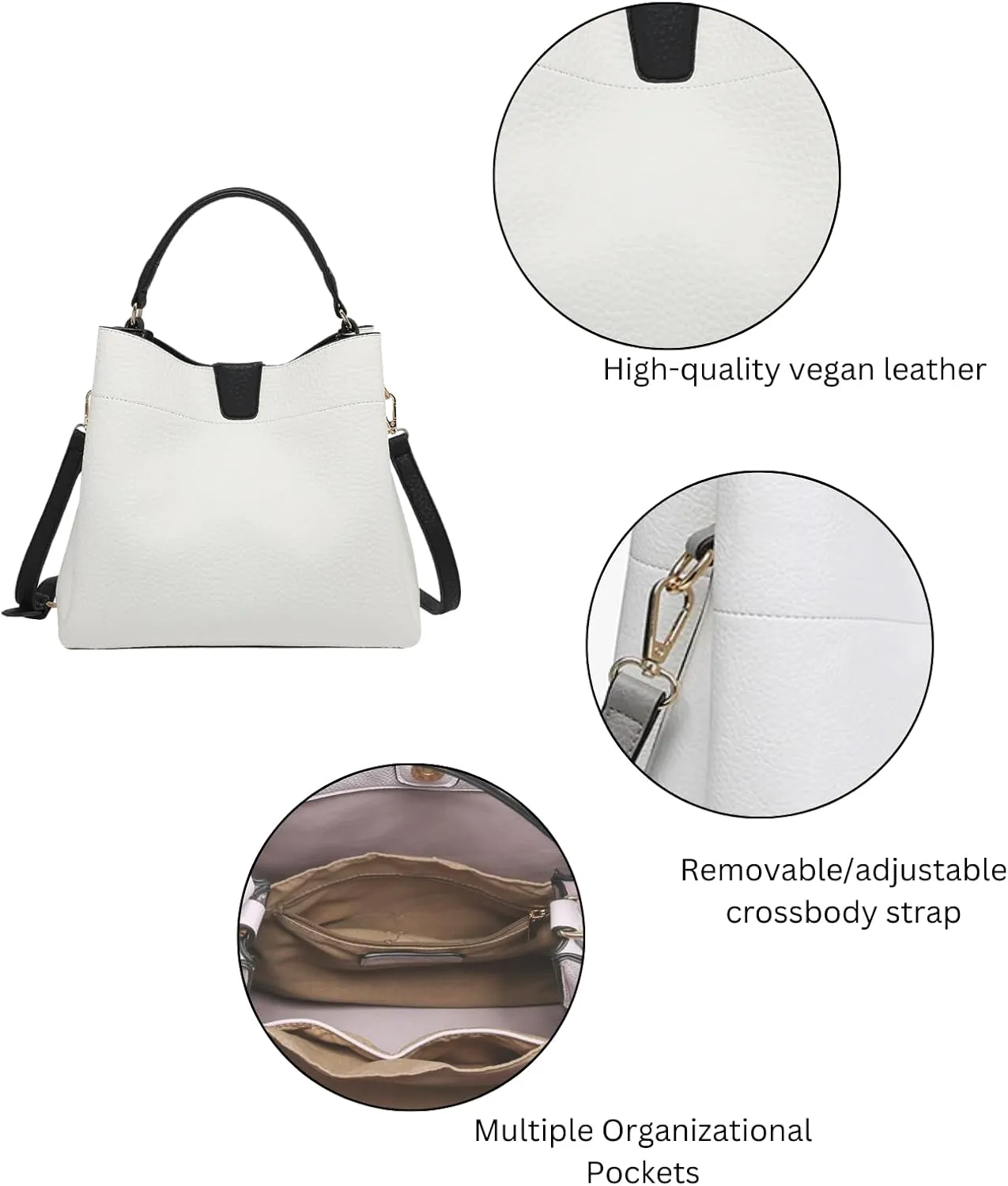 Tati Purses and Handbags for Women Ladies Satchel Shoulder Tote Bag Top Handle Hobo Purse