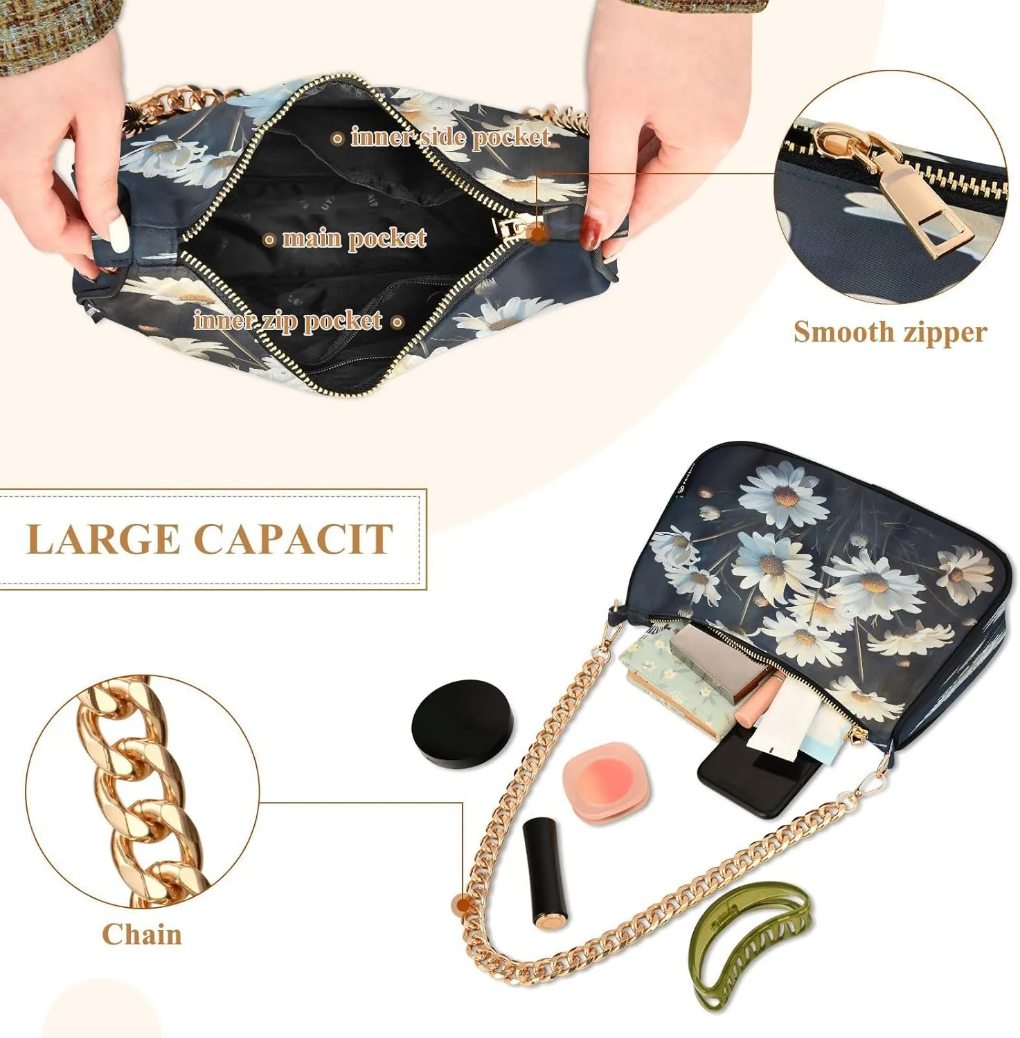 Teddy Bear Riding Bike Cute Clutch Purses for Women, Crossbody Travel Bags for Women