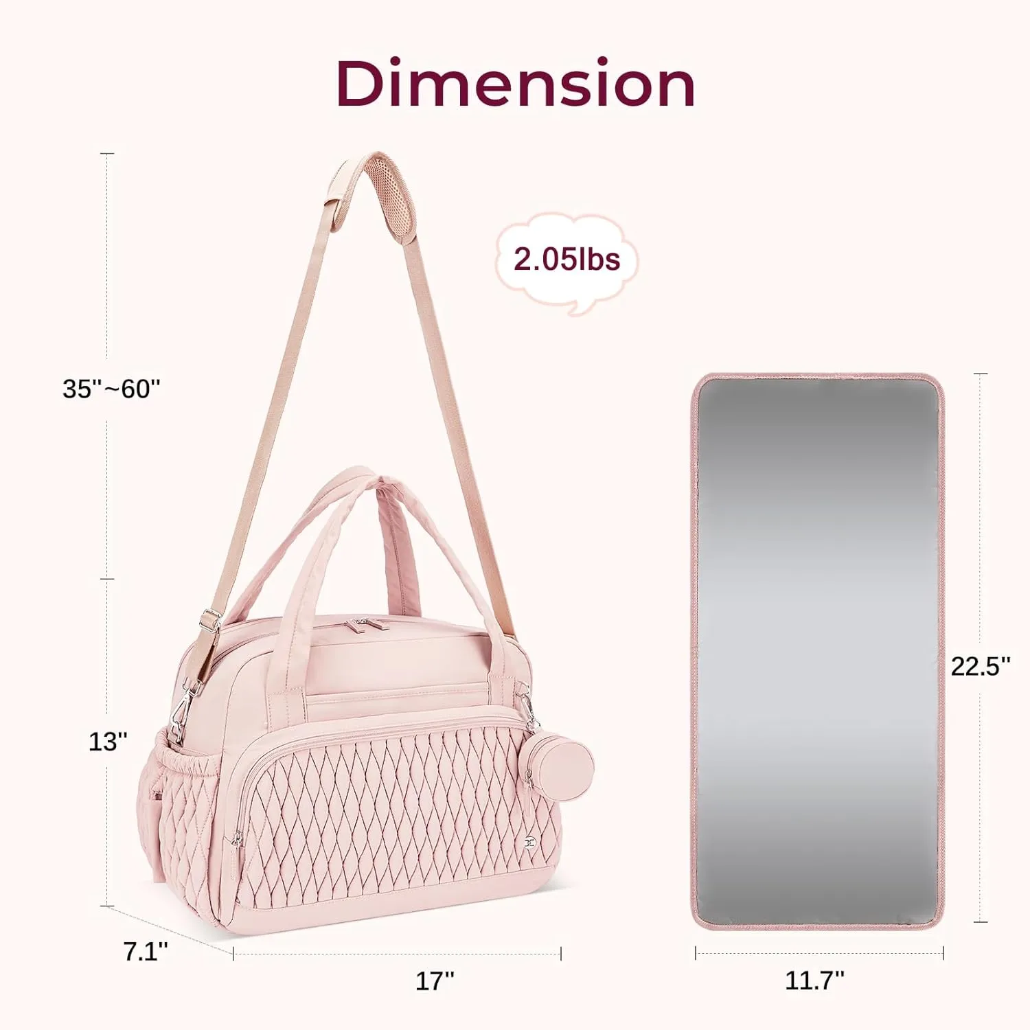 Telena Tote Diaper Bags, Travel Crossbody Large Capacity Hospital Bag for Women Labor Delivery with Pacifier Case