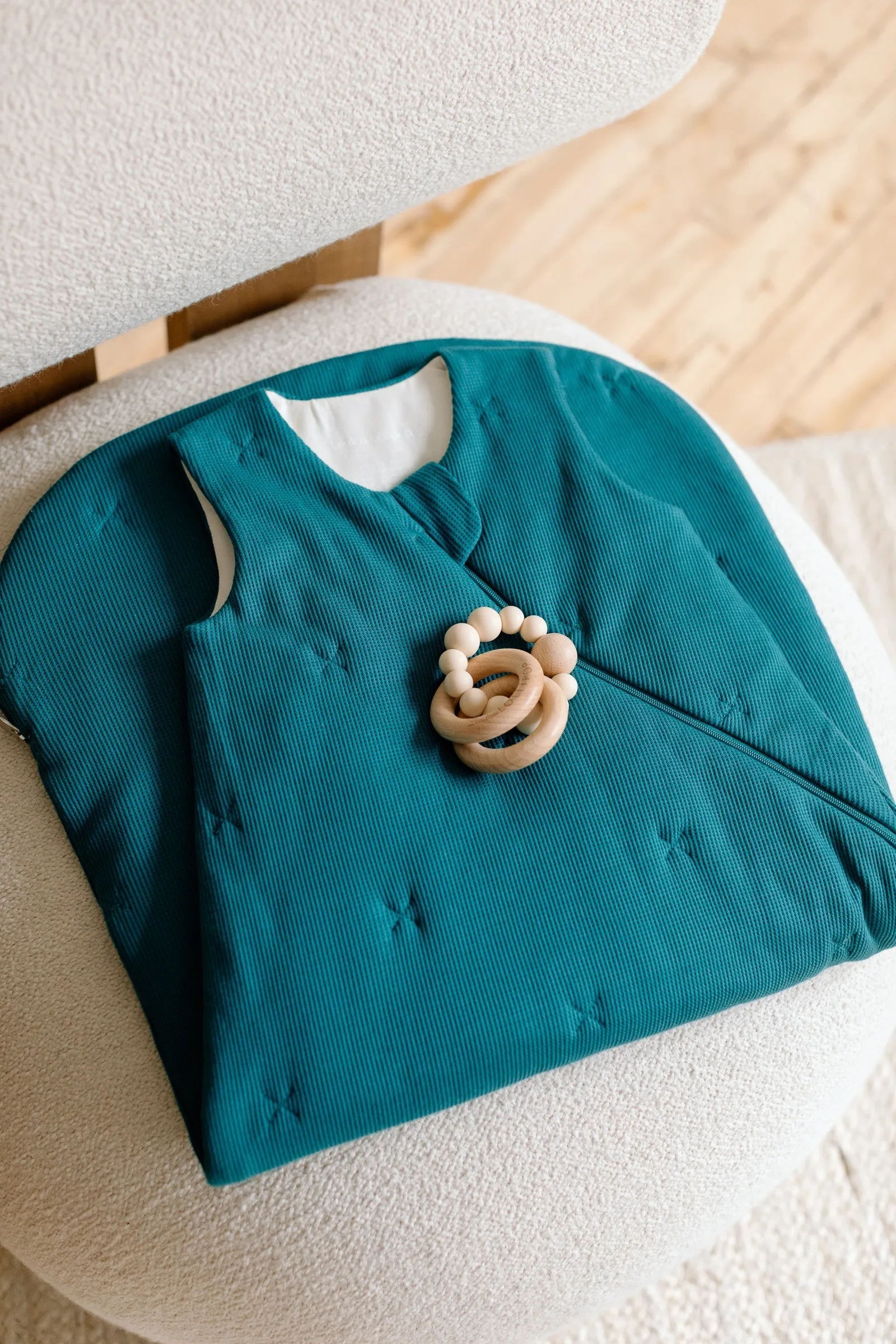 TENCEL™ Waffle Sleep Bag 1.0 TOG - Peacock