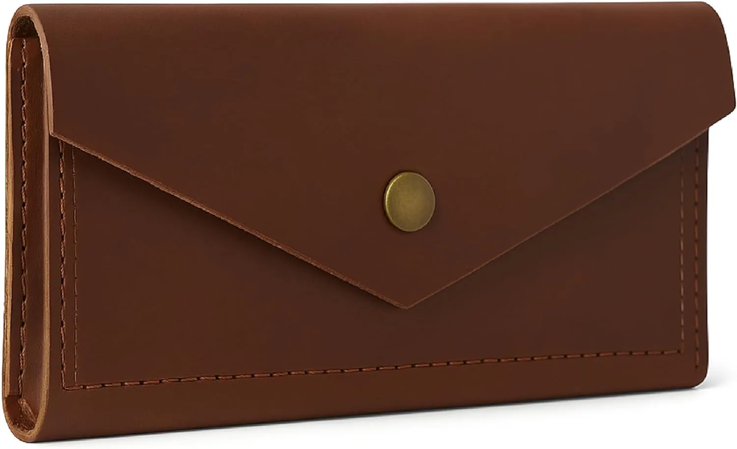 The Antiq Genuine Slim Leather Wallet for Women (Tan) Compact Money Pouch for Cash, Small Travel Purse Women Money Organizer for Cash - Leather Cash Envelope Binder Travel Money Pouch Medium